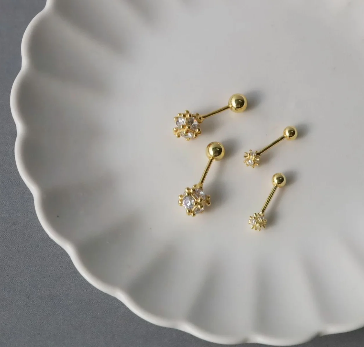 ミラーボールピアス